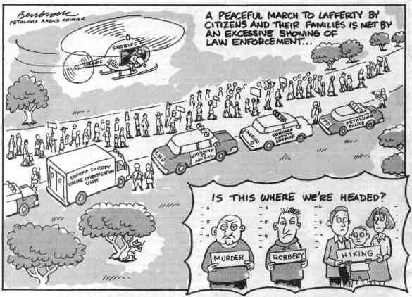 Rich Benbrook editorial cartoon in March 13, 2002 Argus-Courier