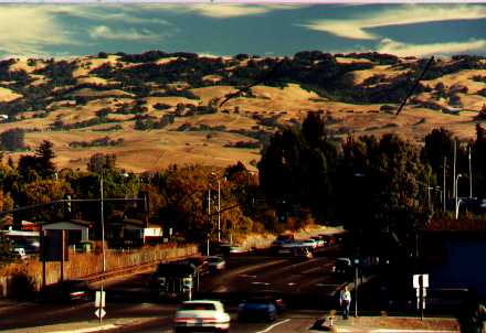 Lafferty Ranch and Sonoma Mountain as seen from Petaluma