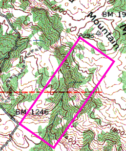 USGS topographical map showing Lafferty Ranch