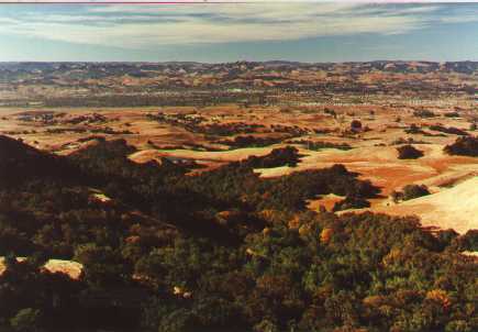 View of canyon and valleys